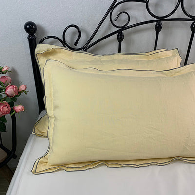 NTG Fad Color 9 / 48x74cm 1piece Pure Linen Pillowcase 1 Piece 100% French Natural Washed Flax Bedding Pillow Cases Pillowcovers Soft Breathable Anti-Mite TJ6986