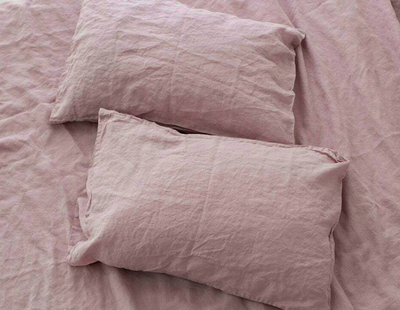 NTG Fad Coral / 48x74cm 1Pair Mcao French Pure Linen Pillowcase Washed Pillow Cases Plain Silky Breathable Durable Fine Natural Flax 1 Pair  TJ3388