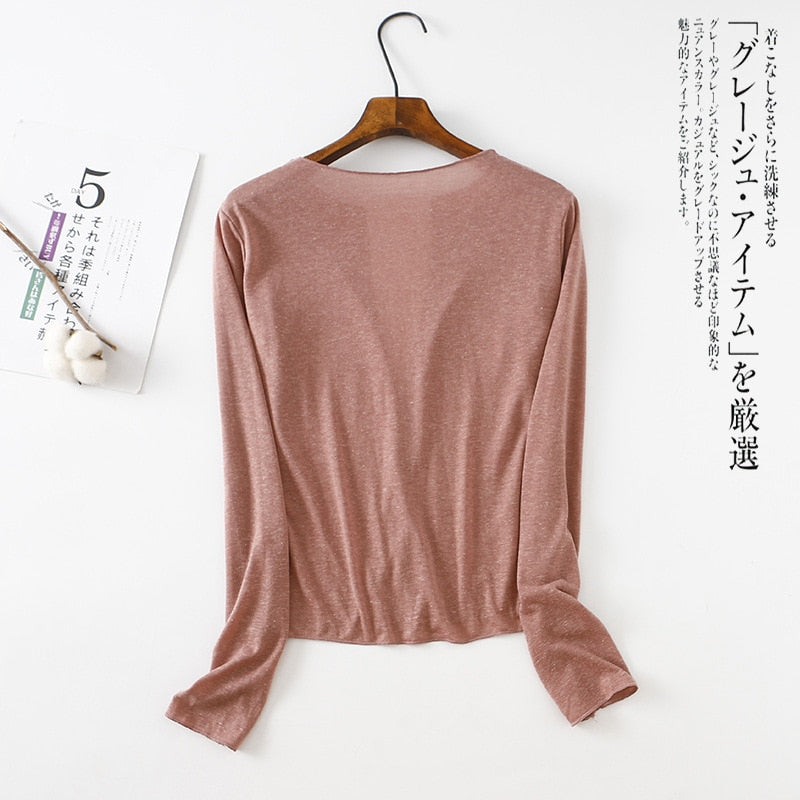 NTG Fad Cotton Linen Cardigan  Sweater
