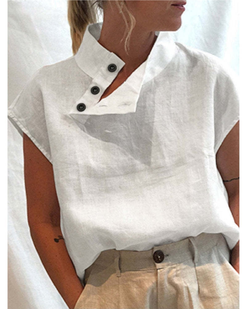 NTG Fad COTTON LINEN SHIRTS FASHION OVERSIZED BLOUSES CASUAL LOOSE TOPS