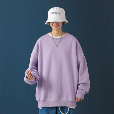 NTG Fad CW02 Light Purple / M (40-50KG) LEGIBLE 2022 New Oversize Hoodies Women pulovers Hooded Cotton Thicken Warm Loose Hoodie Women Sweatshirts Female