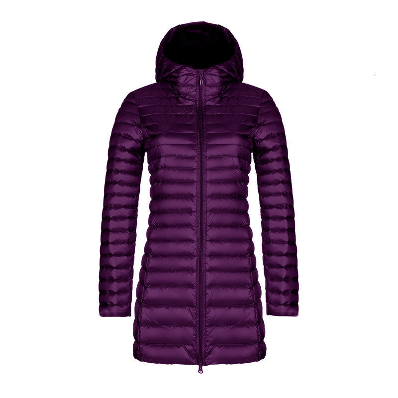NTG Fad deep purple / M Duck Down Parka Warm Feather Jacket Light Quilted Hooded Coats