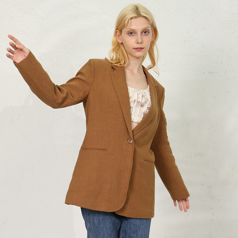 NTG Fad ELEGANT 100% RAMIE CASUAL LONG SLEEVE OFFICE LADY FEMALE JACKETS