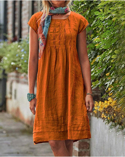 Elegant Linen Robe Dress NTGFad Elegant Linen Robe Dress NTGFad