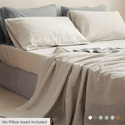 NTG Fad Flat 200x240cm 3pcs / Flat Bed Sheet / Hemp 100% Linen 3 Pcs Bed Sheets