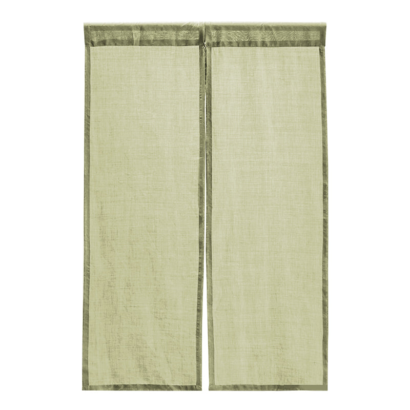 NTG Fad Green / 80x120cm Japanese-Style Faux Linen Curtains Semi Sheer Drapes Summer Curtain Rod Pocket Patio Sliding Glass Ramie Door French TJ3414