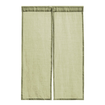 NTG Fad Green / 80x120cm Japanese-Style Faux Linen Curtains Semi Sheer Drapes Summer Curtain Rod Pocket Patio Sliding Glass Ramie Door French TJ3414