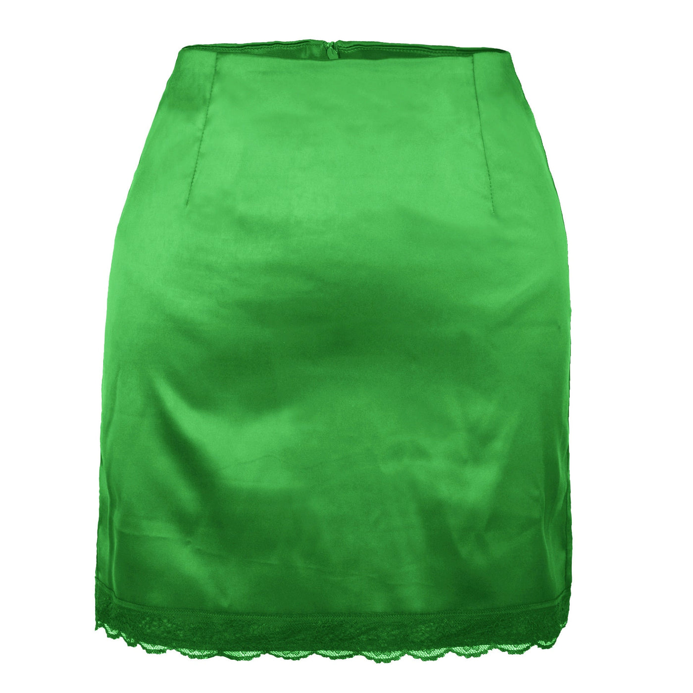 NTG Fad Green / S Sexy Mini Skirt For Women New Solid Color Lace Patchwork Bodycon Elegant Skirts