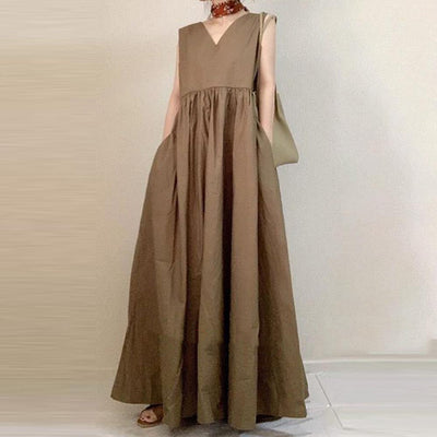 NTG Fad High Density Cotton Skirt Side Pocket Temperament Dress