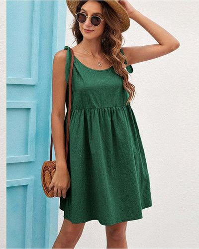 NTG Fad Holiday Hang Out Sexy Fashion Cotton Linen Dress