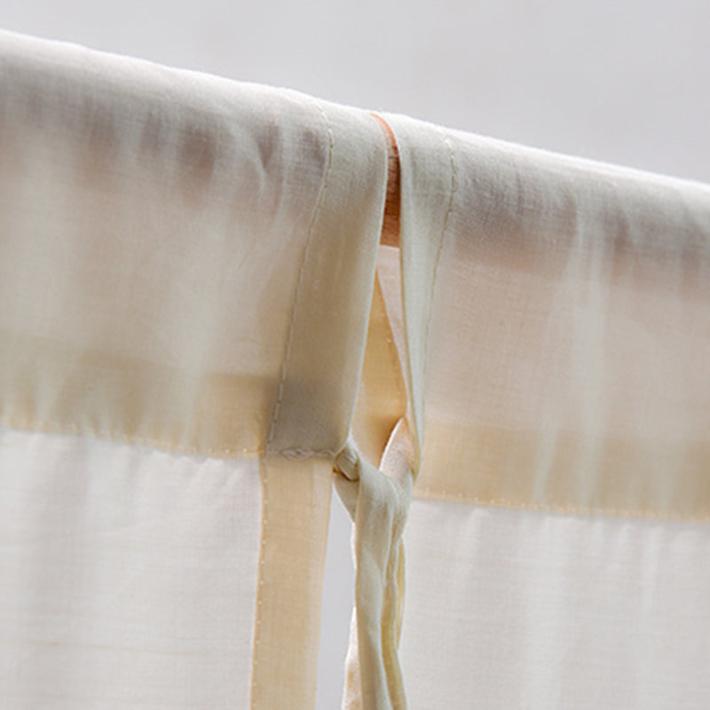 NTG Fad Japanese-Style Faux Linen Curtains Semi Sheer Drapes Summer Curtain Rod Pocket Patio Sliding Glass Ramie Door French TJ3414
