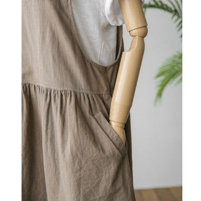 NTG Fad Linen Backless Pockets Dress
