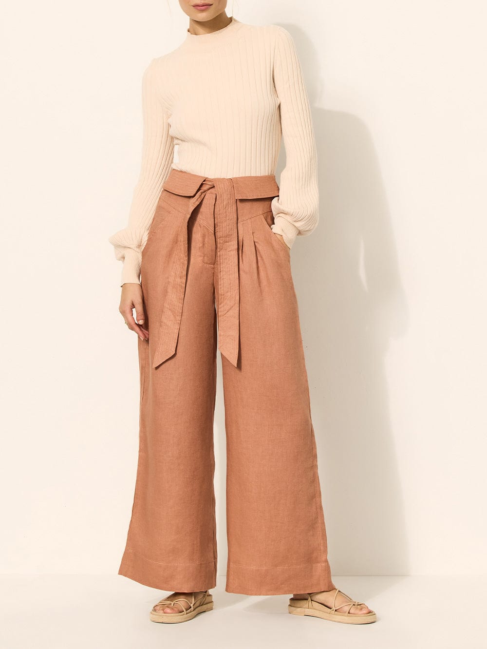 NTG Fad LINEN BOW TROUSERS