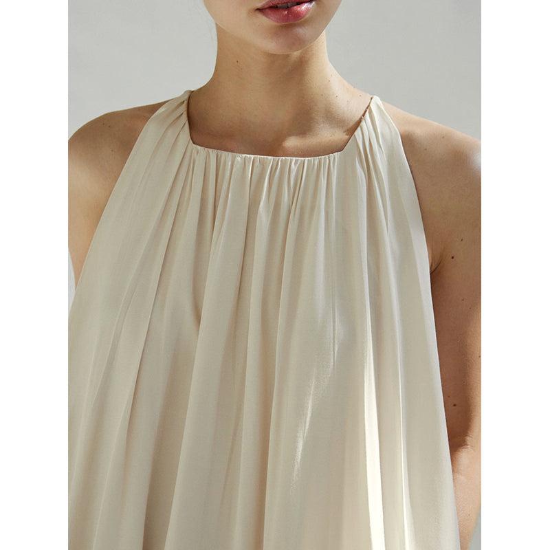 NTG Fad Linen Elegant Back Bandage Long Maxi Holiday Beach Summer Dress With Pockets