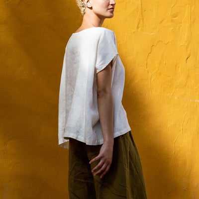 NTG Fad Linen Simple Trendy Ramie Women's Cotton Linen Loose Top