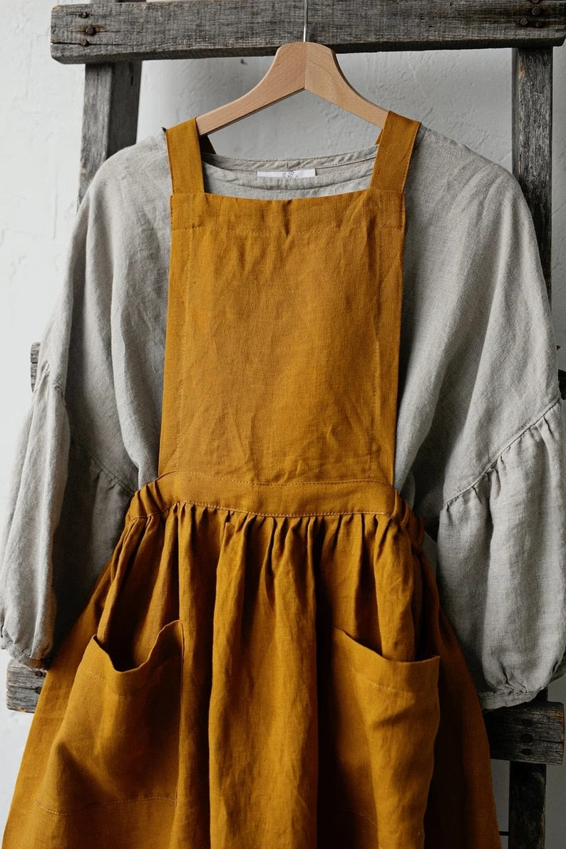 NTG Fad Linen Vintage Overall Dress
