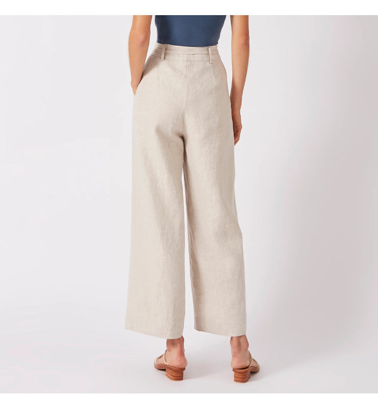 NTG Fad Linen Wide-Leg Pants Drape Commuter Cotton And Linen Suit Pants