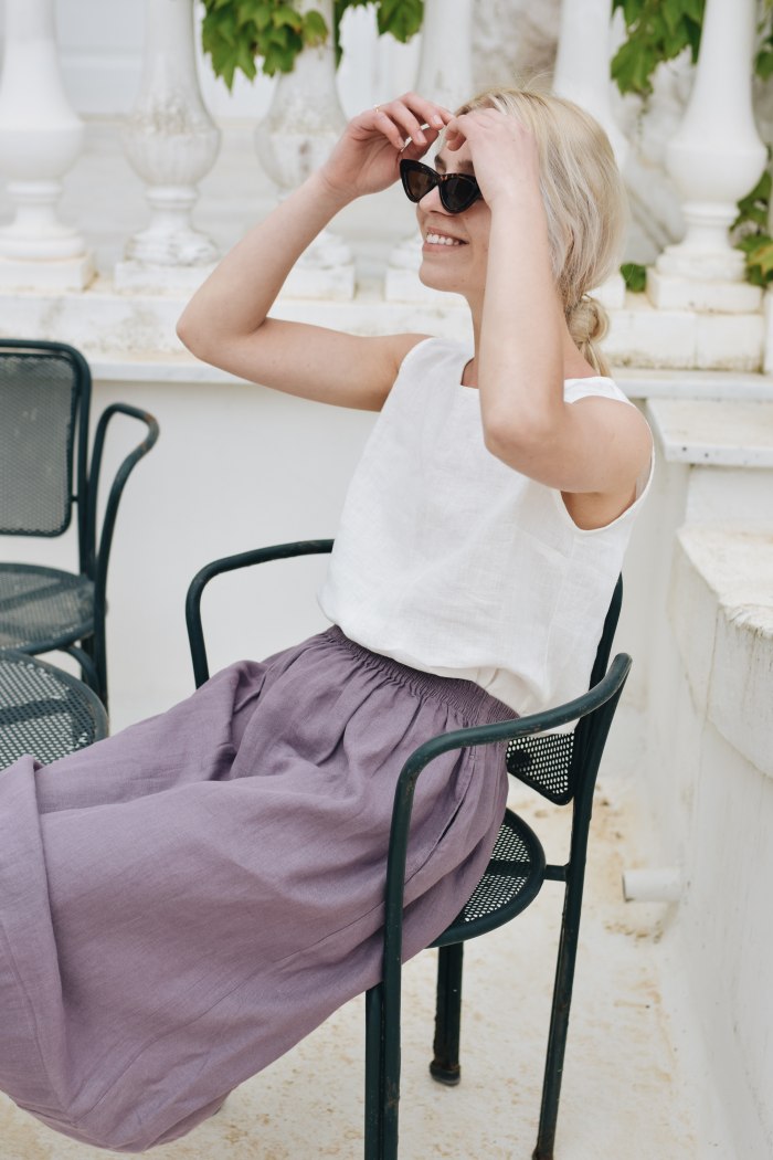 NTG Fad Onesize / Purple May Dusty Lavender Medium Length Summer Skirt