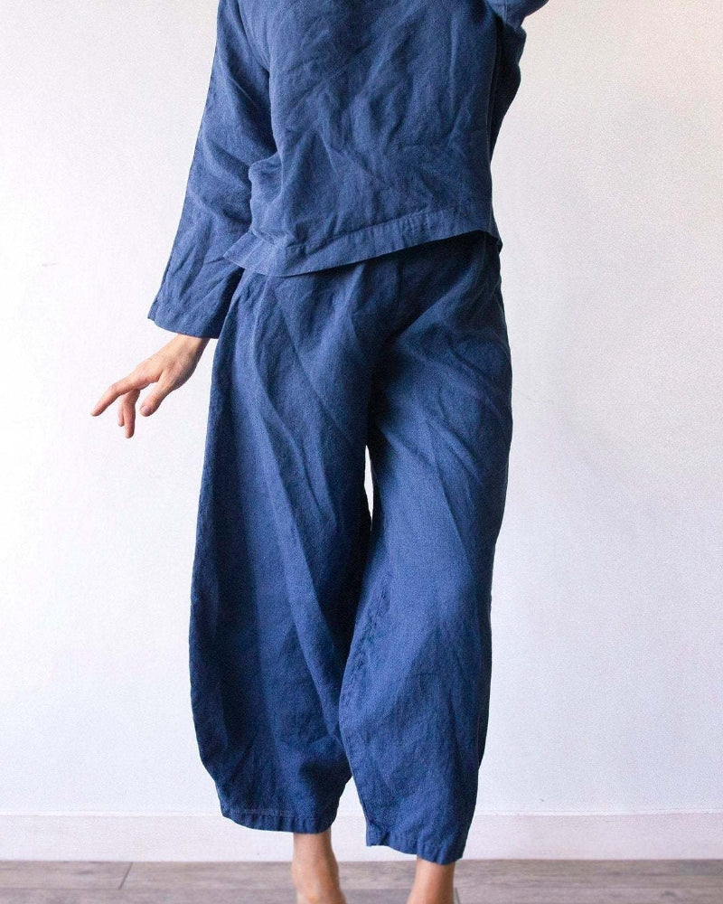 NTG Fad OVERSIZED RELAXED FIT 100% LINEN BAGGY WIDE GRACEFUL PANTS