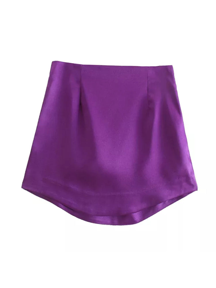 NTG Fad Purple / S Fashion Red New Year High Waist Mini Skirts Woman Elegant Bodycon Sexy Skirt