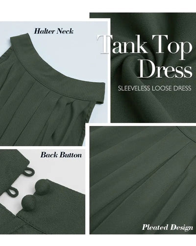 NTG Fad Ramie Linen Cutout Sleeveless Dress