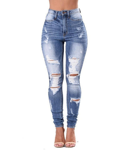 NTG Fad RIPPED TRENDY STRETCH JEANS