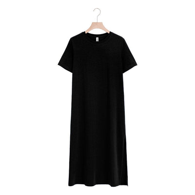 NTG Fad S / Black Elegant Cotton Casual Dress