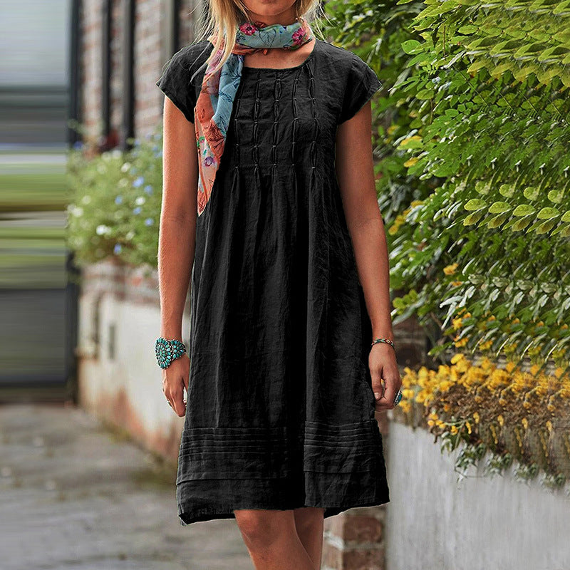 linen summer dresses 2022 New Arrival Cosy Linen Summer Dress Soft Cotton Linen Maxi Dress Plus Size Dress Plus Size Clothing Loose Oversized Linen Dress Style 156
