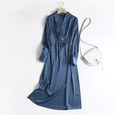 NTG Fad S / Blue MAXI PARTY DRESS WITH BELT