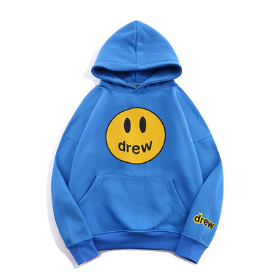 NTG Fad S / Blue Smiley Hip Hop Sweatshirt Print Fashion Hoodie
