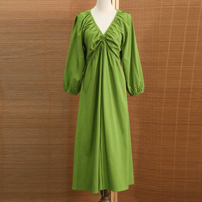 NTG Fad S / Green RUCHED SEXY MAXI PARTY DRESS
