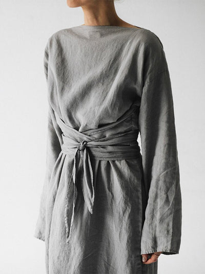 NTG Fad S / Light Gray Elegant Vintage Chic Dress