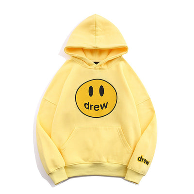 NTG Fad S / Light Yellow Smiley Hip Hop Sweatshirt Print Fashion Hoodie
