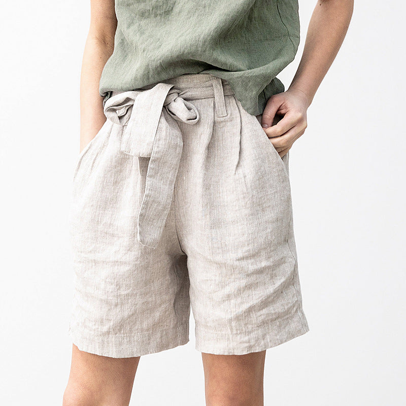 NTG Fad S / Linen 100% Linen Casual Shorts