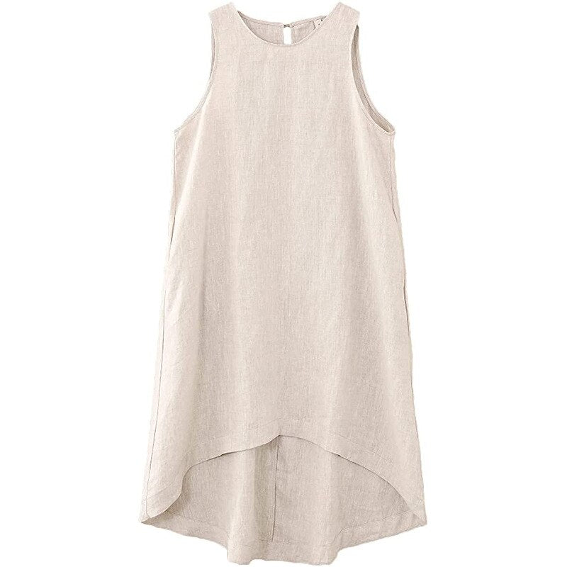 NTG Fad S / Linen 100% Linen Elegant Dress With Pockets