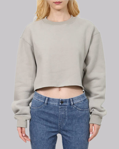 NTG Fad S / Taupe Grey PULLOVER CROPPED CREWNECK HOODIES
