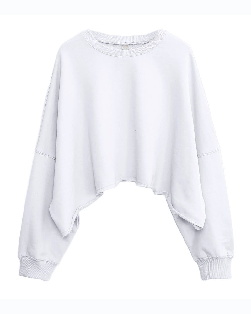NTG Fad S / White WOMEN’S CROPPED HOODIE PULLOVER