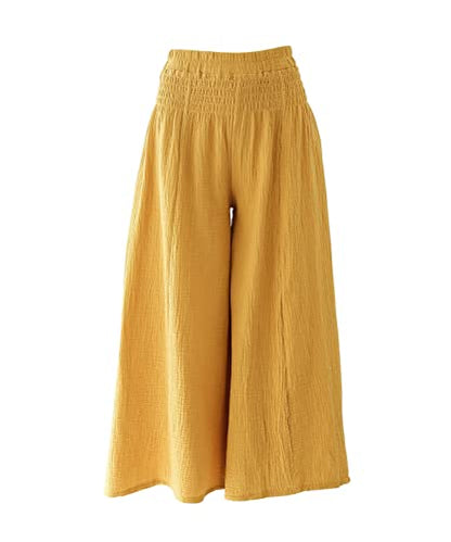 NTG Fad S / Yellow 100% Cotton Boho Pants