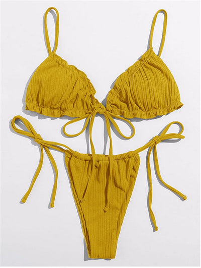NTG Fad S / Yellow Beachwear Padded Swimwear Bathing Suit