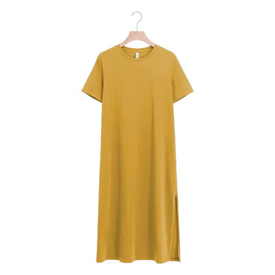 NTG Fad S / Yellow Elegant Cotton Casual Dress