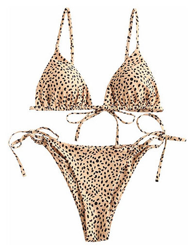 NTG Fad S / Yellow New Snake Leopard Print Bikini