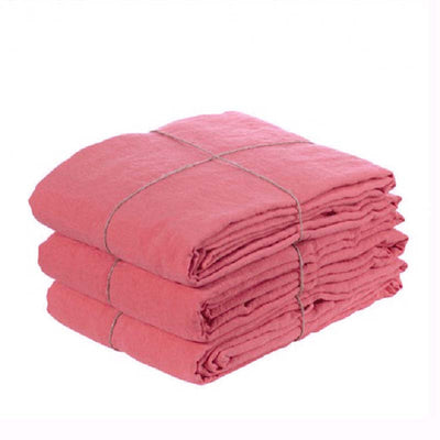 NTG Fad Watermelon Red / 48x74cm 1Pair Mcao French Pure Linen Pillowcase Washed Pillow Cases Plain Silky Breathable Durable Fine Natural Flax 1 Pair  TJ3388