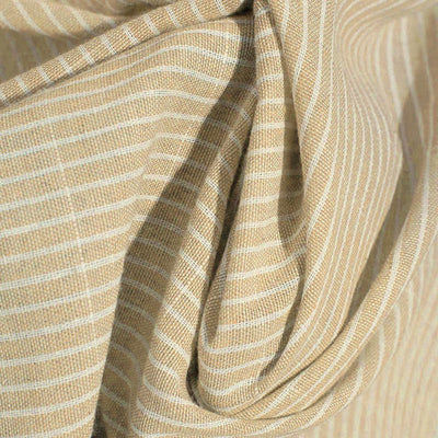 NTG Fad Woman Casual Striped Print  Long  Sleeveless O Neck Linen Pocket