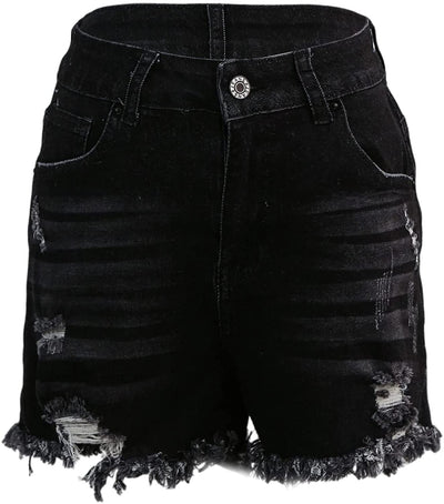 NTG Fad Women's Ripped Hole Denim Jean Shorts with Pockets