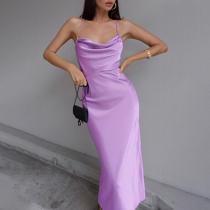 NTG Textile Backless Party Dress