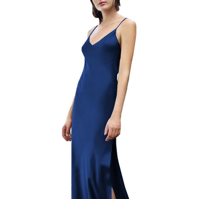 NTG Textile L / Dark Blue Satin Women Dress