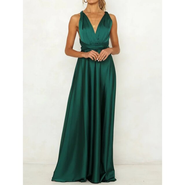 NTG Textile L / Green Strapless Backless Dress
