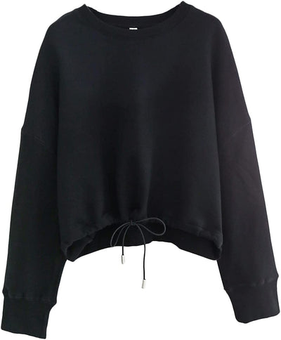 NTG Textile S / Black NTG™ Cropped Casual Pullover-Blue