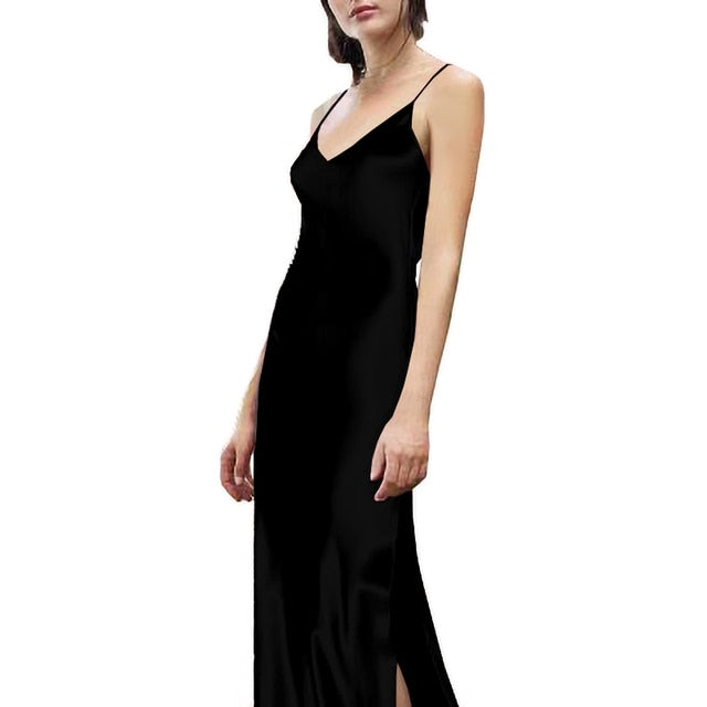 NTG Textile XL / Black Satin Women Dress