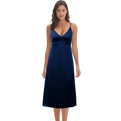 NTG Textile XXL / Dark Blue Elegant Long Dress